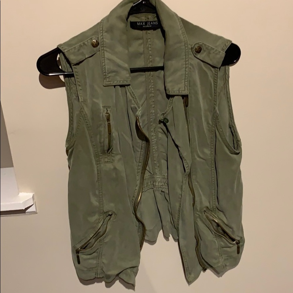 Olive green vest